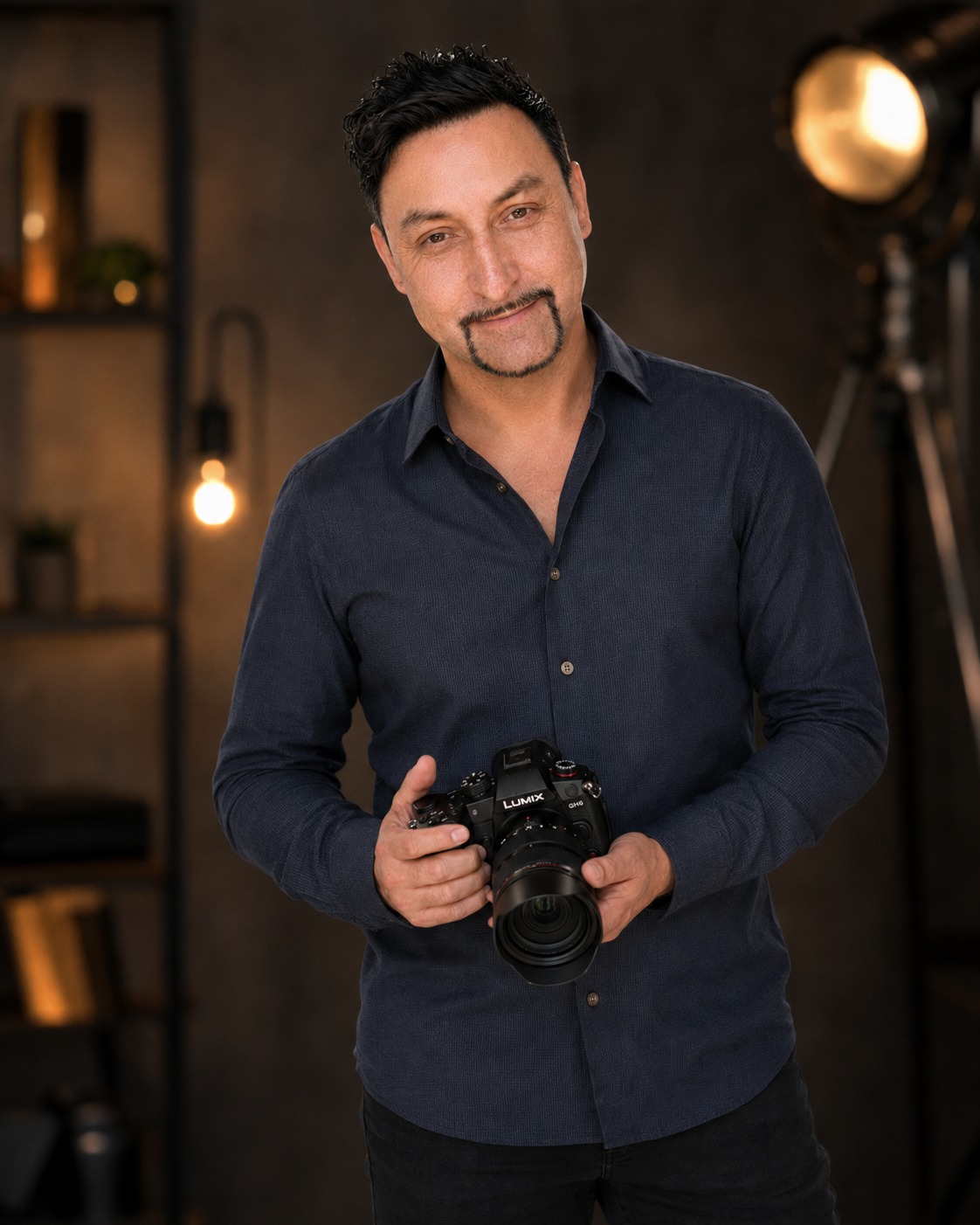 Denny Schönemann mit Kamera am Set