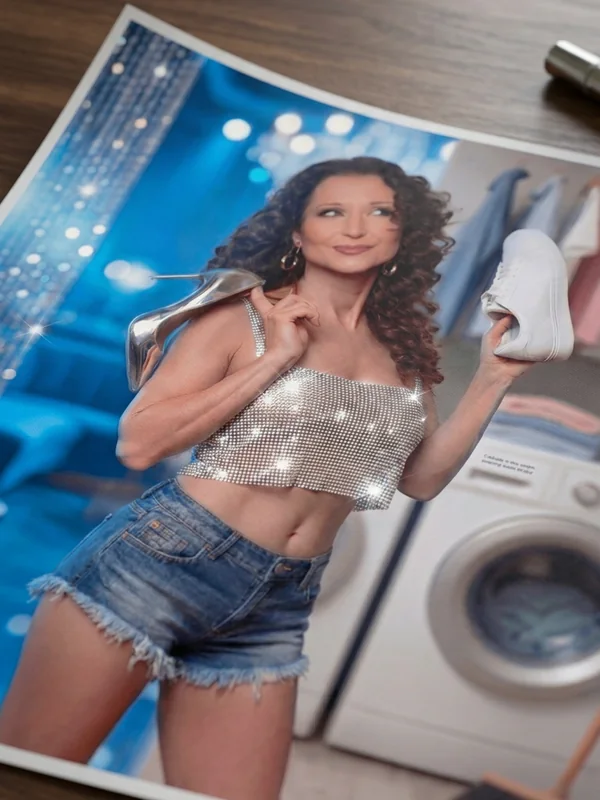 Darstellerin bei einer professionellen Foto- und Videoproduktion