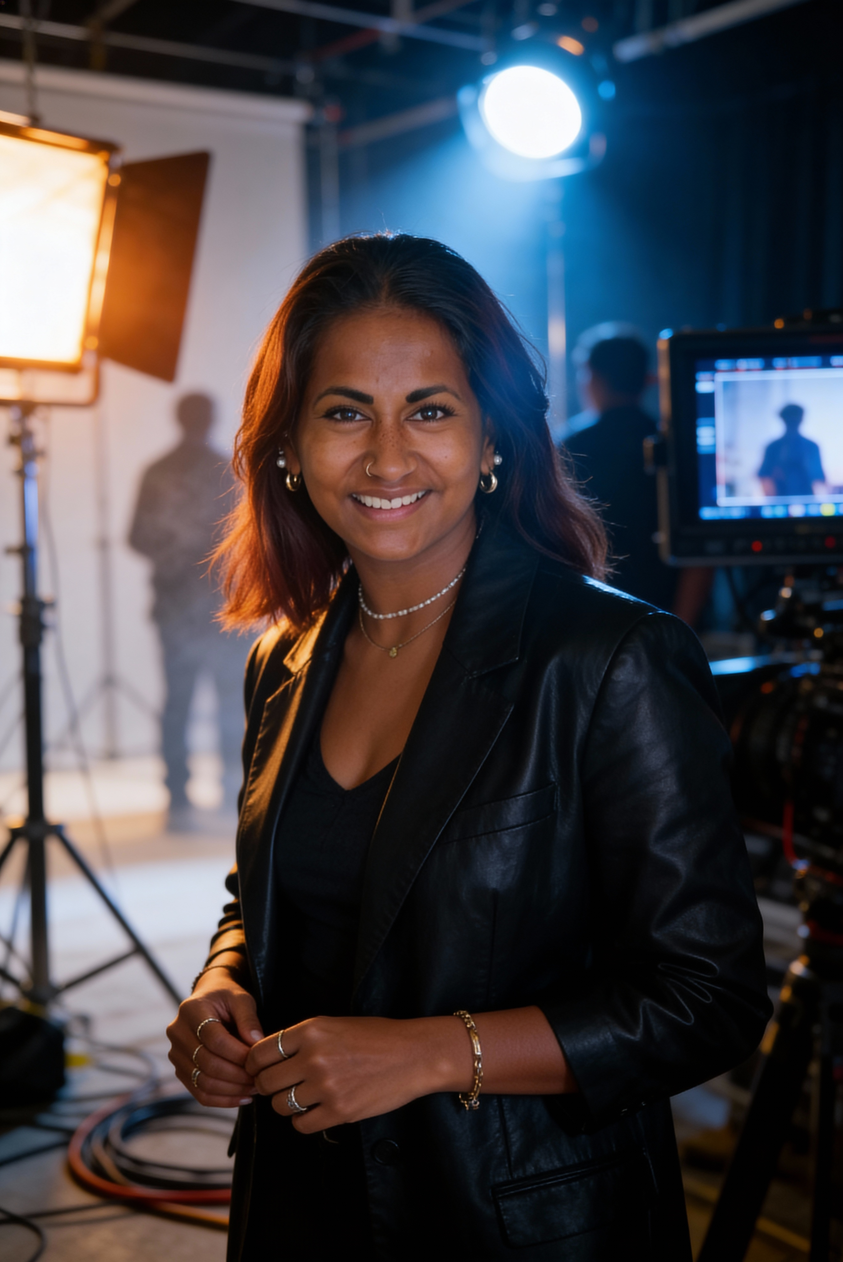 Model und Darstellerin im professionellen Filmstudio von Star Promotion