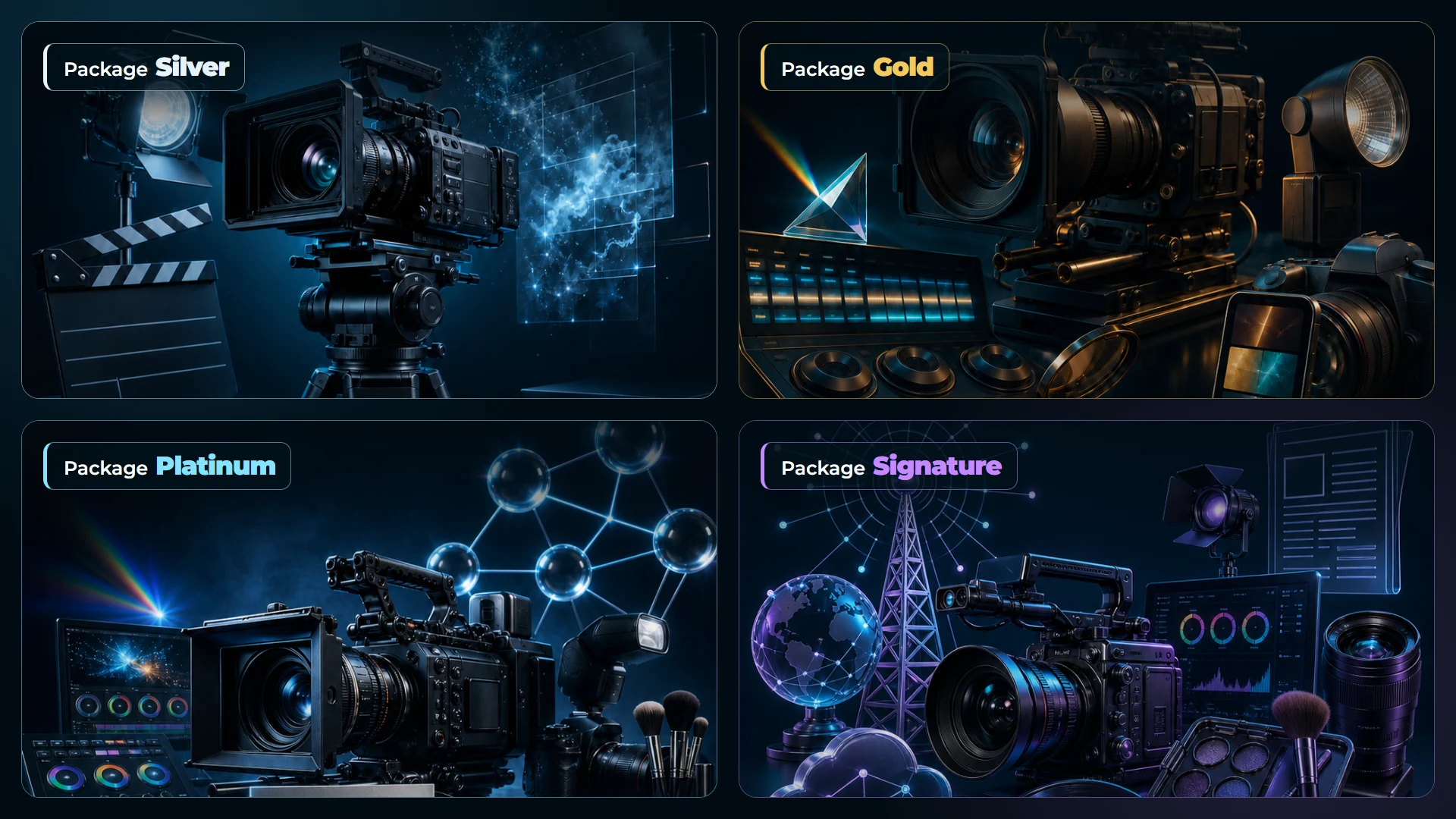 Silver, Gold, Platinum und Signature – die vier Star Promotion Musikvideo-Pakete