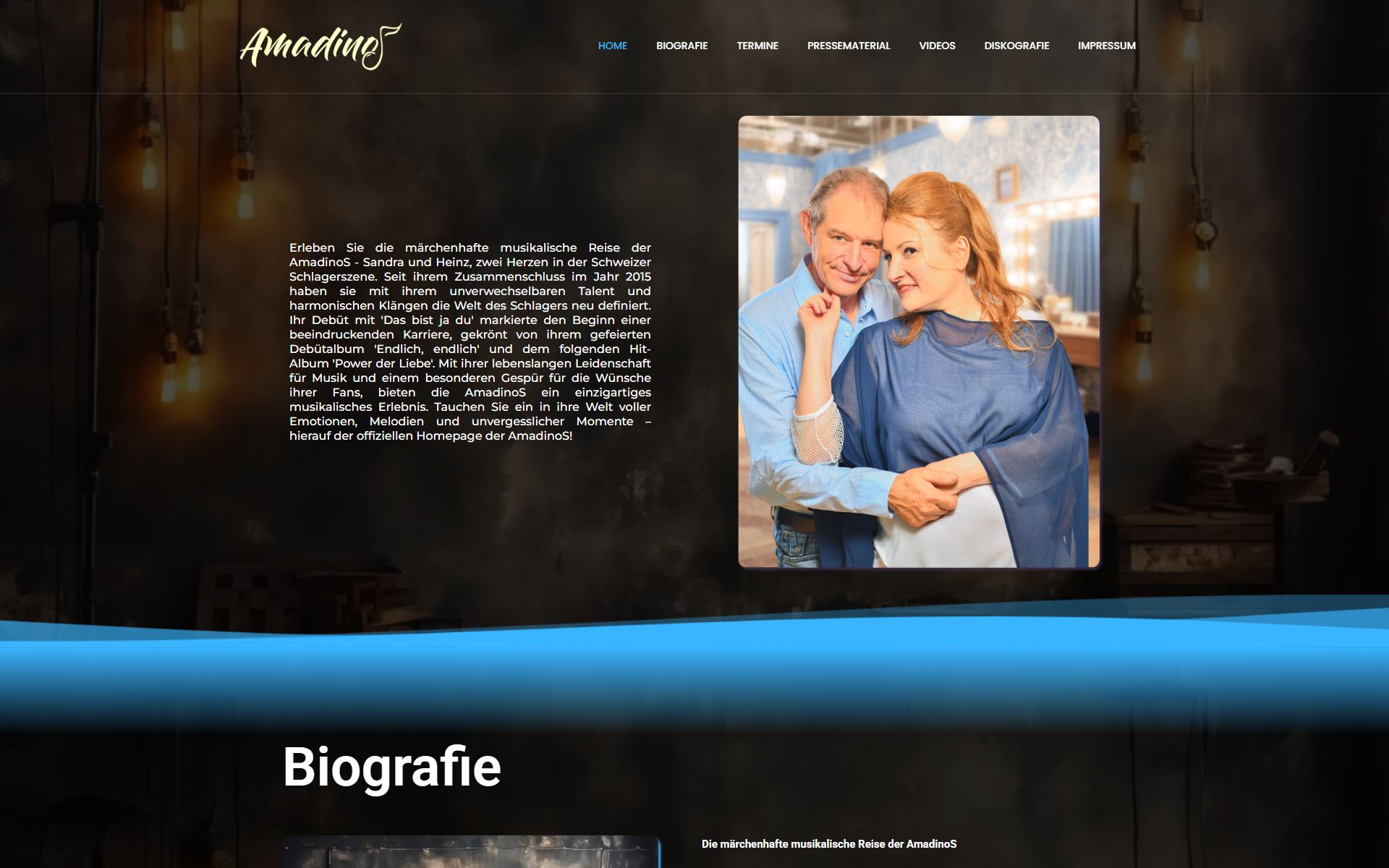 Screenshot der Webseite von AmadinoS